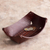 Leather catchall, 'Lasso Labyrinth' - Peruvian Dark brown Hand Tooled Leather Catchall (image 2) thumbail