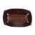 Leather catchall, 'Lasso Labyrinth' - Peruvian Dark brown Hand Tooled Leather Catchall (image 2c) thumbail