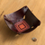 Leather catchall, 'Lasso Window' - Squared Brown Hand Tooled Peruvian Leather Catchall  thumbail