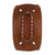 Leather catchall, 'Rectangular Essence' - Hand Tooled Brown Leather centrepiece with Decorative Iron S (image p163981) thumbail