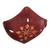 Leather catchall, 'Gothic Star' - Andean Floral Hand Tooled Leather Catchall in Dark Brown (image 2a) thumbail