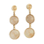 Gold plated filigree dangle earrings, 'Starlit Suns' - Gold Plated Earrings 21k on 925 Silver Filigree thumbail