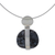 Marble pendant necklace, 'Sacred Stone' - Unique Modern Marble and Silver Necklace (image 2a) thumbail