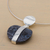 Marble pendant necklace, 'Sacred Stone' - Unique Modern Marble and Silver Necklace (image 2b) thumbail