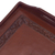 Wood and leather tray, 'Renaissance' - Handcrafted Wood and Leather Tray Serveware (image 2d) thumbail