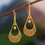 Gold plated filigree dangle earrings, 'Teardrop' - Peruvian 21K Gold Plated Filigree Dangle Earrings (image 2) thumbail