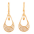 Gold plated filigree dangle earrings, 'Teardrop' - Peruvian 21K Gold Plated Filigree Dangle Earrings thumbail