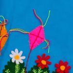 Applique wall hanging, 'A Spring Day' - Applique Wall Hanging Andean Folk Art