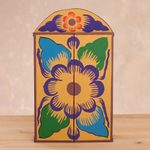 Wood retablo, 'Yawar Fiesta' - Folk Art Wood Retablo Sculpture from Peru