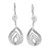 Silver dangle earrings, 'Filigree Flame' - Silver dangle earrings thumbail