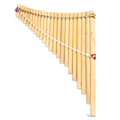 Flauta de bambú - Flauta de Viento de Bambú Peruano con Estuche