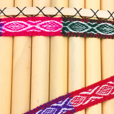 Flauta de bambú - Flauta de Viento de Bambú Peruano con Estuche
