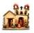 Ceramic nativity scene, 'Peru Village Church' - Ceramic nativity scene (image 2a) thumbail