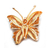 Gold vermeil filigree brooch pin, 'Wings' - Handmade Vermeil Gold Plated Filigree Butterfly Brooch Pin