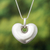 Sterling silver heart necklace, 'Full of Love' - Handmade Peruvian Fine Silver Heart Necklace  thumbail