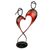 Steel and cotton statuette, 'Lassos of Love' - Heart Shaped Metal Sculpture from Peru thumbail
