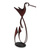 Stahl-Statuette, 'glücklicher kolibri' - handgefertigte metallvogel-original-stahlskulptur