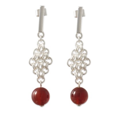 Agate dangle earrings