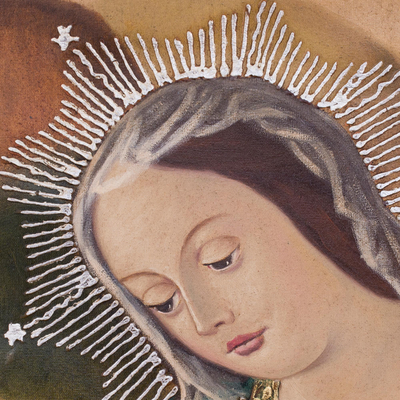 'La Sagrada Familia' (2009) - La Sagrada Familia Pintura al Óleo y Hoja de Bronce sobre Lienzo 