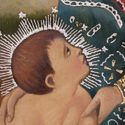 'La Sagrada Familia' (2009) - La Sagrada Familia Pintura al Óleo y Hoja de Bronce sobre Lienzo 