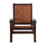 Wood and leather chair, 'Colonial Coffee' - Collectible Colonial Wood Leather Chair from Peru (image 2b) thumbail