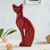 Wood sculpture, 'Cat Pose' - Ishpingo Wood Carved Cat Sculpture (image 2) thumbail