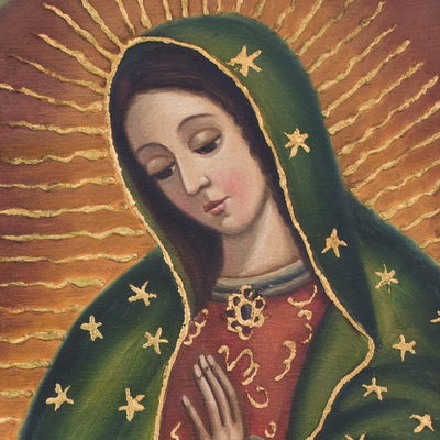 'Our Lady of Guadalupe' - Our Lady of Guadalupe with Juan Diego Painting