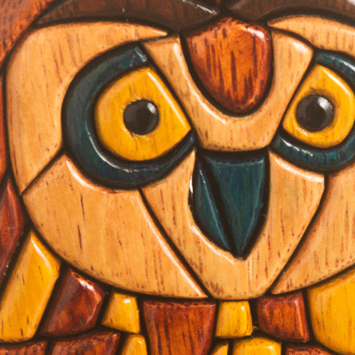 Ishpingo statuette, 'Wise Owl' - Peruvian Hand Carved Owl Sculpture