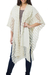 100% alpaca ruana cloak, 'Vanilla Spice' - Ivory Artistwoven Alpaca Wool Ruana Cloak Wrap (image 2c) thumbail