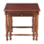 Wood and leather tables, 'Classic Duo' (pair) - Traditional Wood Nested Tables (Pair) thumbail