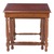 Wood and leather tables, 'Classic Duo' (pair) - Traditional Wood Nested Tables (Pair) (image 2e) thumbail
