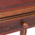 Wood and leather tables, 'Classic Duo' (pair) - Traditional Wood Nested Tables (Pair) (image 2f) thumbail