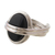 Onyx solitaire ring, 'In Your Arms' - Modern Sterling Silver Single Stone Onyx Ring thumbail
