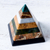 Gemstone pyramid, 'Positive Energy' - Good Energy Gemstone Pyramid Sculpture from Peru