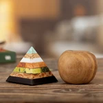 Gemstone pyramid, 'Positive Energy' - Good Energy Gemstone Pyramid Sculpture from Peru