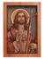 Cedar relief panel, 'Jesus Sacred Heart' - Hand Made Christianity Wood Relief Panel thumbail