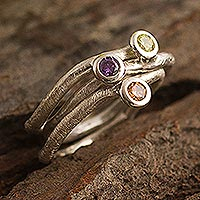 Featured review for Amethyst, citrine and peridot solitaire rings, Islands (set of 3)