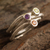 Amethyst, citrine and peridot solitaire rings, 'Islands' (set of 3) - Unique Gemstone Stacking Rings (Set of 3) thumbail