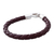 Men's leather bracelet, 'Earth Elements' - Leather with Fine Silver Braided Men's Bracelet (image 2d) thumbail