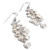 Silver cluster earrings, 'Spiral' - Hand Crafted Fine Silver Earrings from Peru (image 2a) thumbail