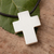 Men's leather necklace, 'Southern Cross' - Men's Peruvian Cross Fine Silver Cord Necklace thumbail