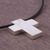 Men's leather necklace, 'Southern Cross' - Men's Peruvian Cross Fine Silver Cord Necklace (image 2e) thumbail