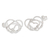 Sterling silver heart earrings, 'Bubbling Love' - Sterling silver heart earrings thumbail