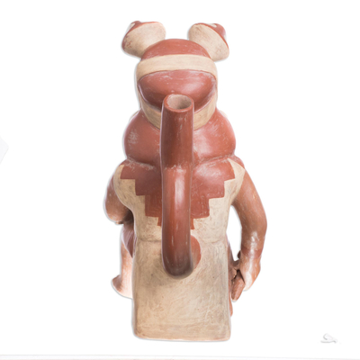 Escultura de cerámica - Escultura arqueológica de cerámica hecha a mano