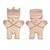 Ceramic sculptures, 'Cuchimilco Protection' (pair) - Archaeological Museum Style Ceramic Sculptures (Pair)