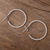 Sterling silver half hoop earrings, 'Spiral' - Sterling silver half hoop earrings (image 2b) thumbail