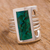 Chrysocolla cocktail ring, 'Imagination' - Sterling Silver Sterling Silver Green Cocktail Ring (image 2) thumbail