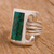 Chrysocolla cocktail ring, 'Imagination' - Sterling Silver Sterling Silver Green Cocktail Ring (image 2b) thumbail