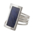 Sodalite cocktail ring, 'Imagination' - Modern Fine Silver and Sodalite Ring (image 2b) thumbail