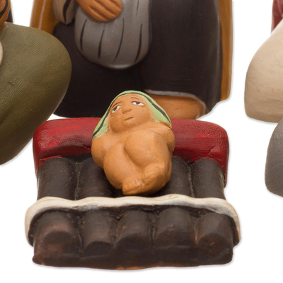 Belén de cerámica - Pesebre navideño de cerámica peruana elaborado artesanalmente